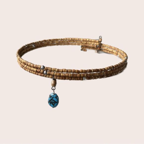 Vintage choker with turquoise pendant - Picture 1 of 2